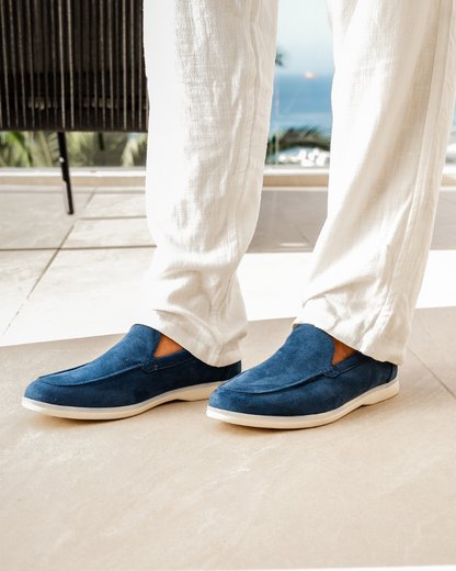 Santorini Old Money Suede Loafers