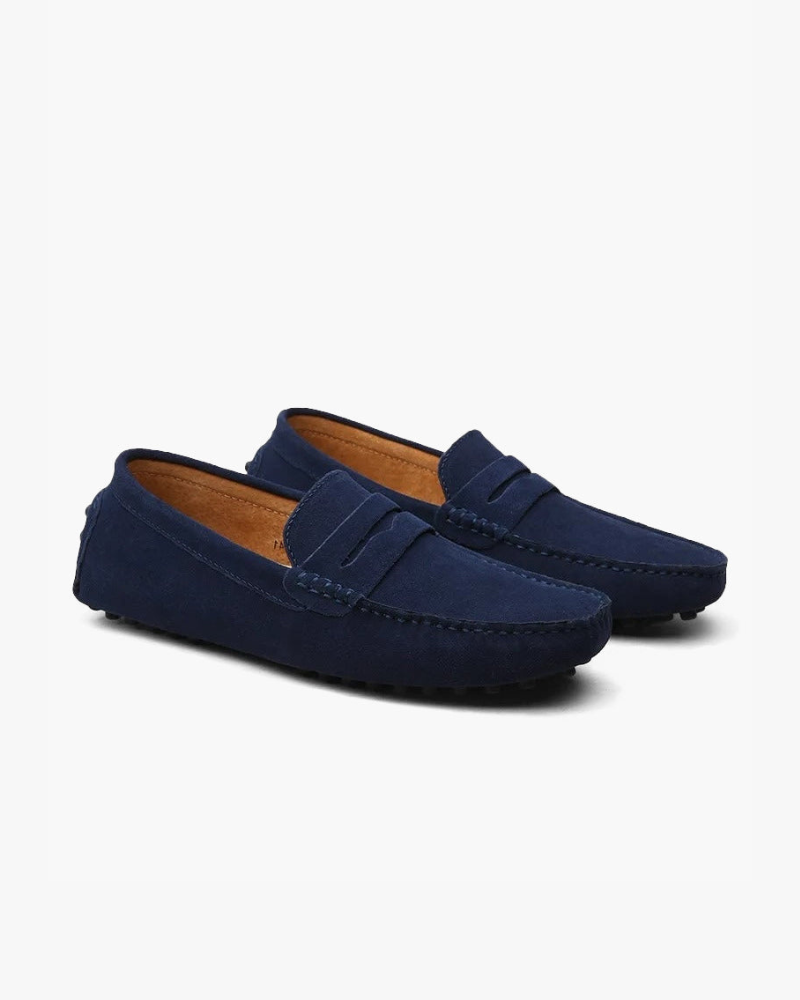 Suede Driver Loafers Slip-Ons Santorini
