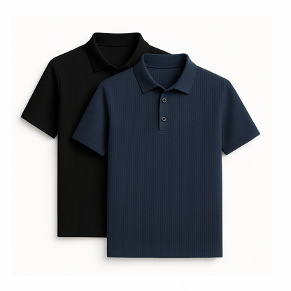 Fresh Silk Ice Polo Shirt (2-Pack + Free Watch)