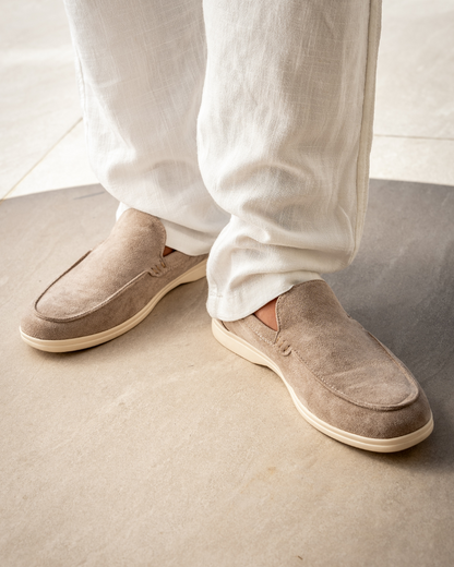 Santorini Old Money Suede Loafers