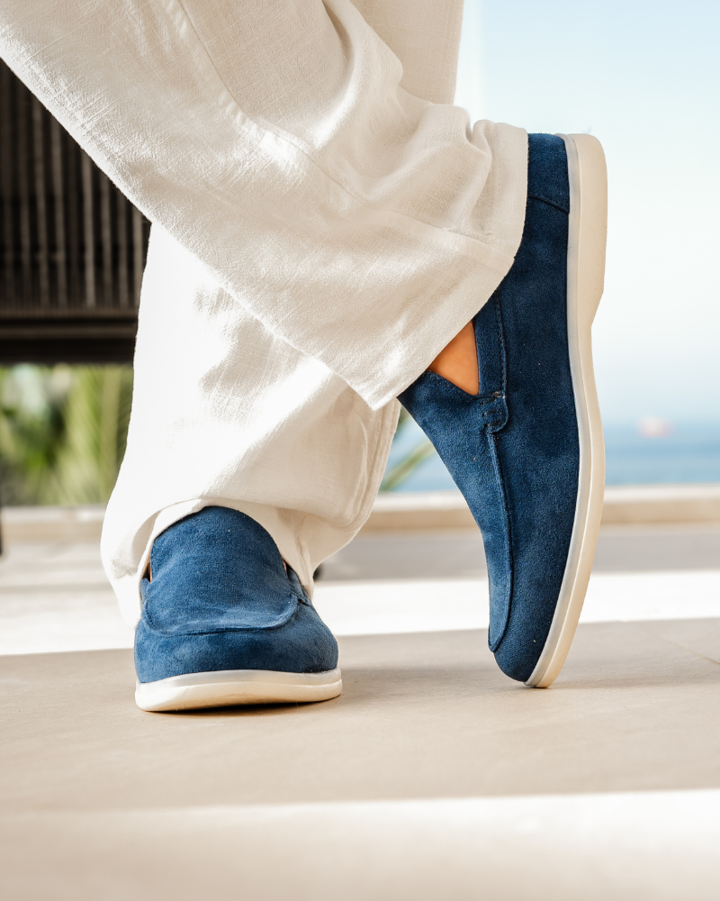 Santorini Old Money Suede Loafers