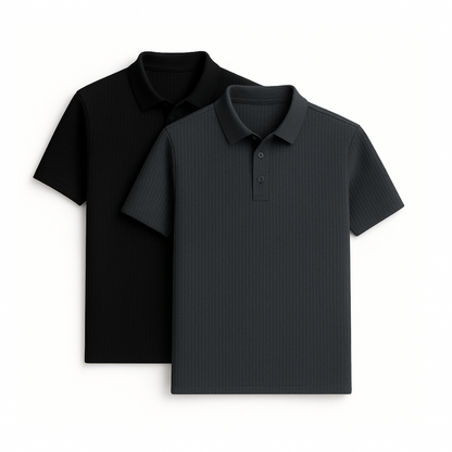 Fresh Silk Ice Polo Shirt (2-Pack + Free Watch)