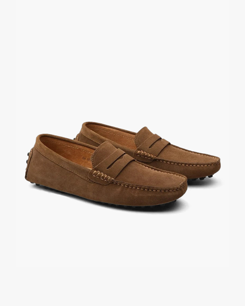 Suede Driver Loafers Slip-Ons Santorini