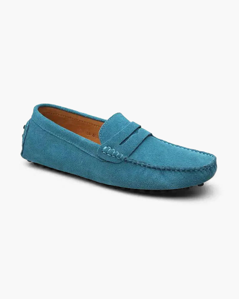 Suede Driver Loafers Slip-Ons Santorini