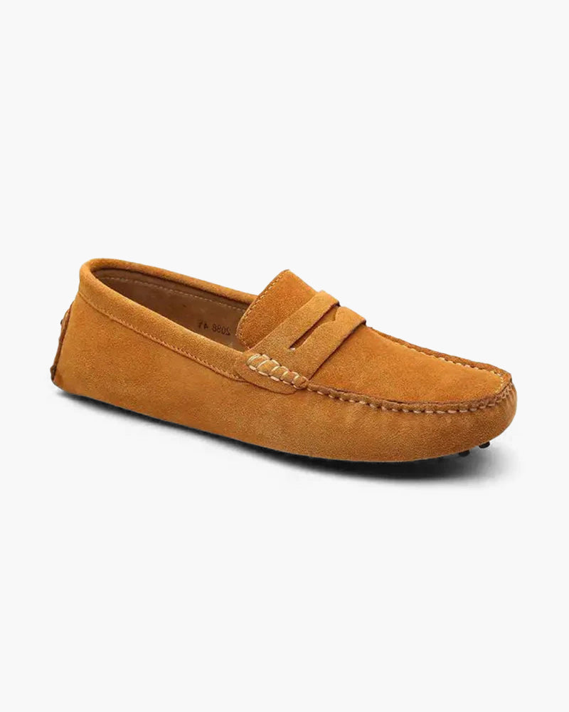 Suede Driver Loafers Slip-Ons Santorini
