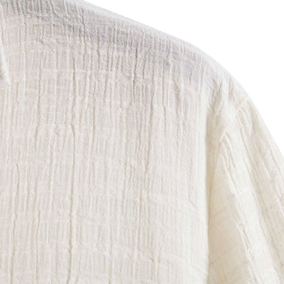 Santorini Beach Off White Short Sleeve Shirt