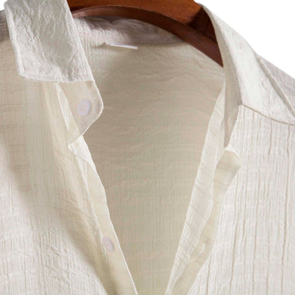 Santorini Beach Off White Short Sleeve Shirt