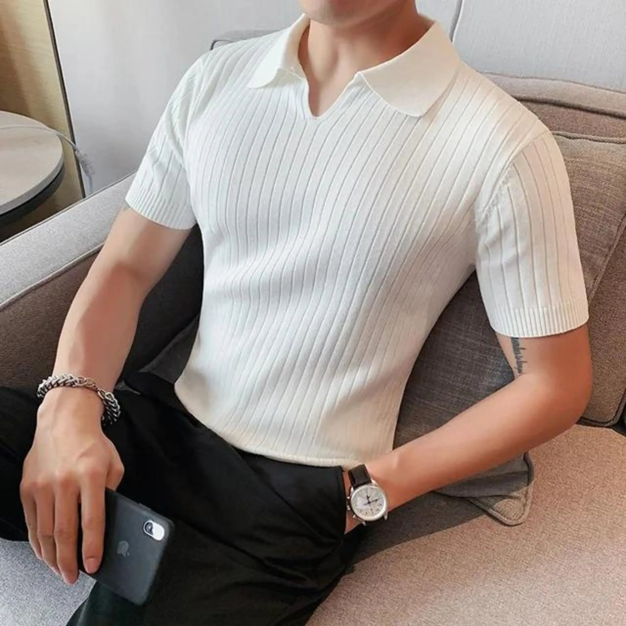 Santorini Vintage Slim Fit Polo Shirt