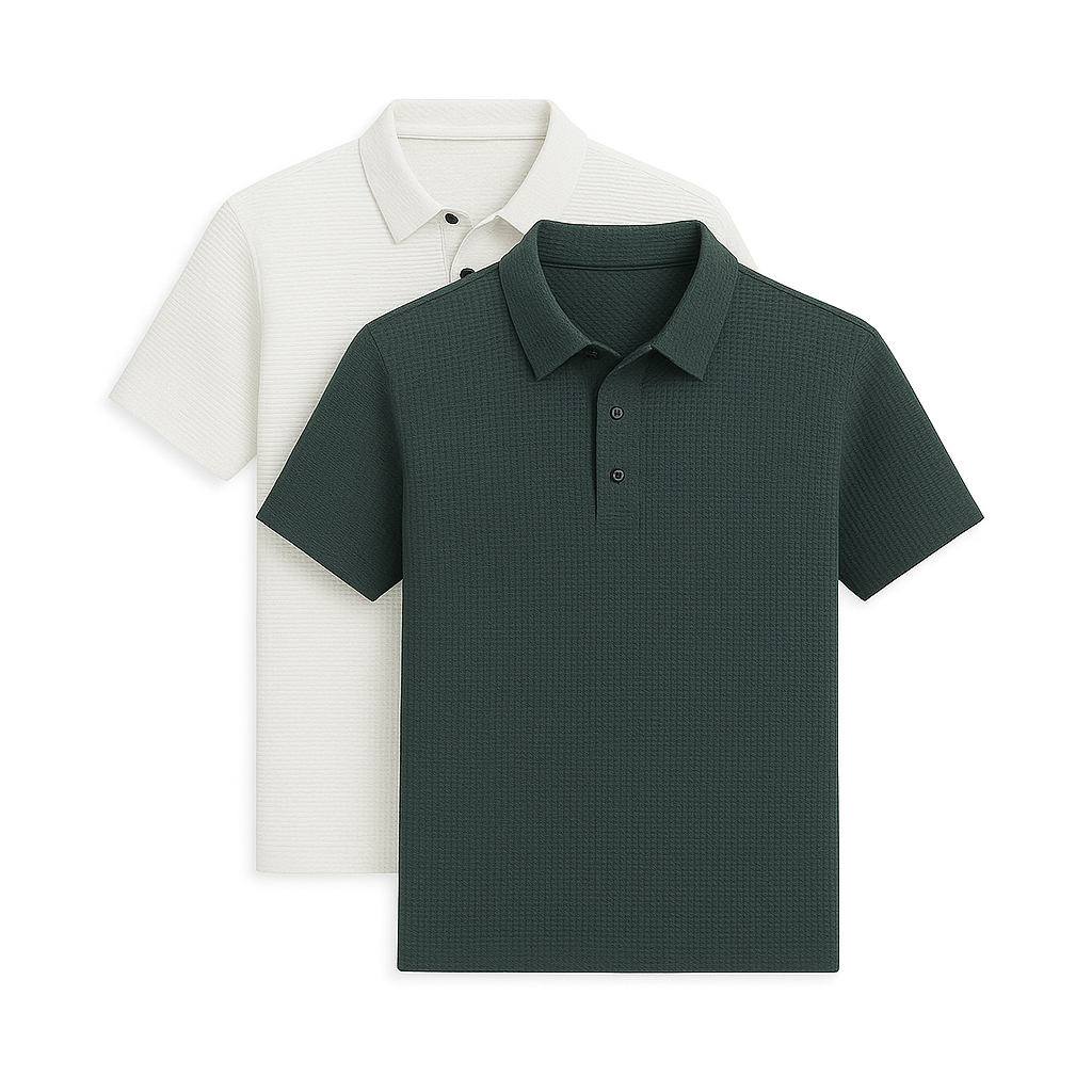 Fresh Silk Ice Polo Shirt (2-Pack + Free Watch)