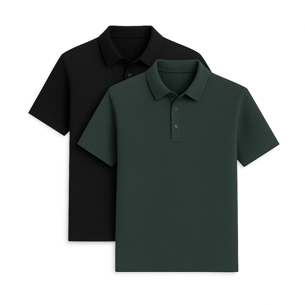 Fresh Silk Ice Polo Shirt (2-Pack + Free Watch)