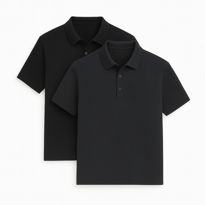 Fresh Silk Ice Polo Shirt (2-Pack + Free Watch)