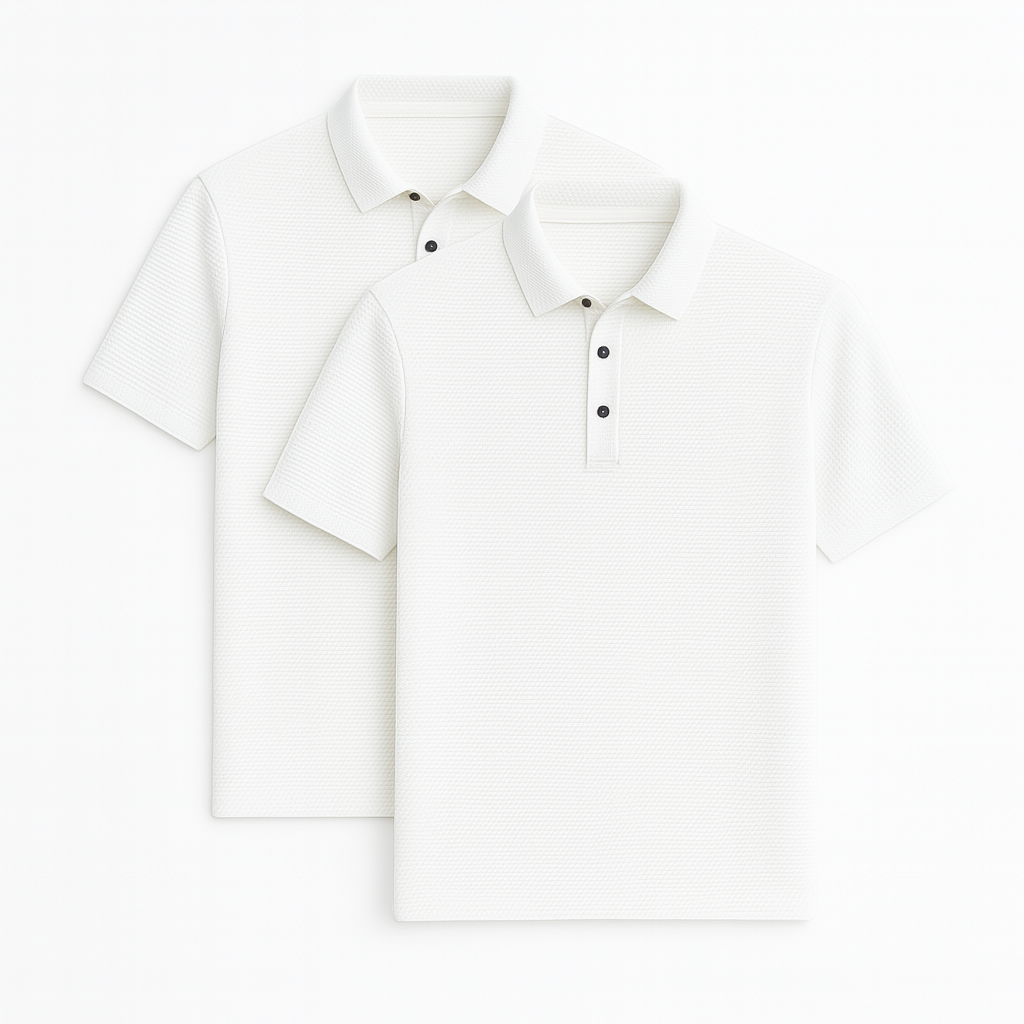 Fresh Silk Ice Polo Shirt (2-Pack + Free Watch)