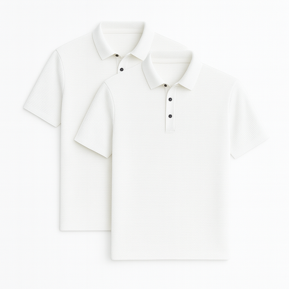 Fresh Silk Ice Polo Shirt (2-Pack + Free Watch)