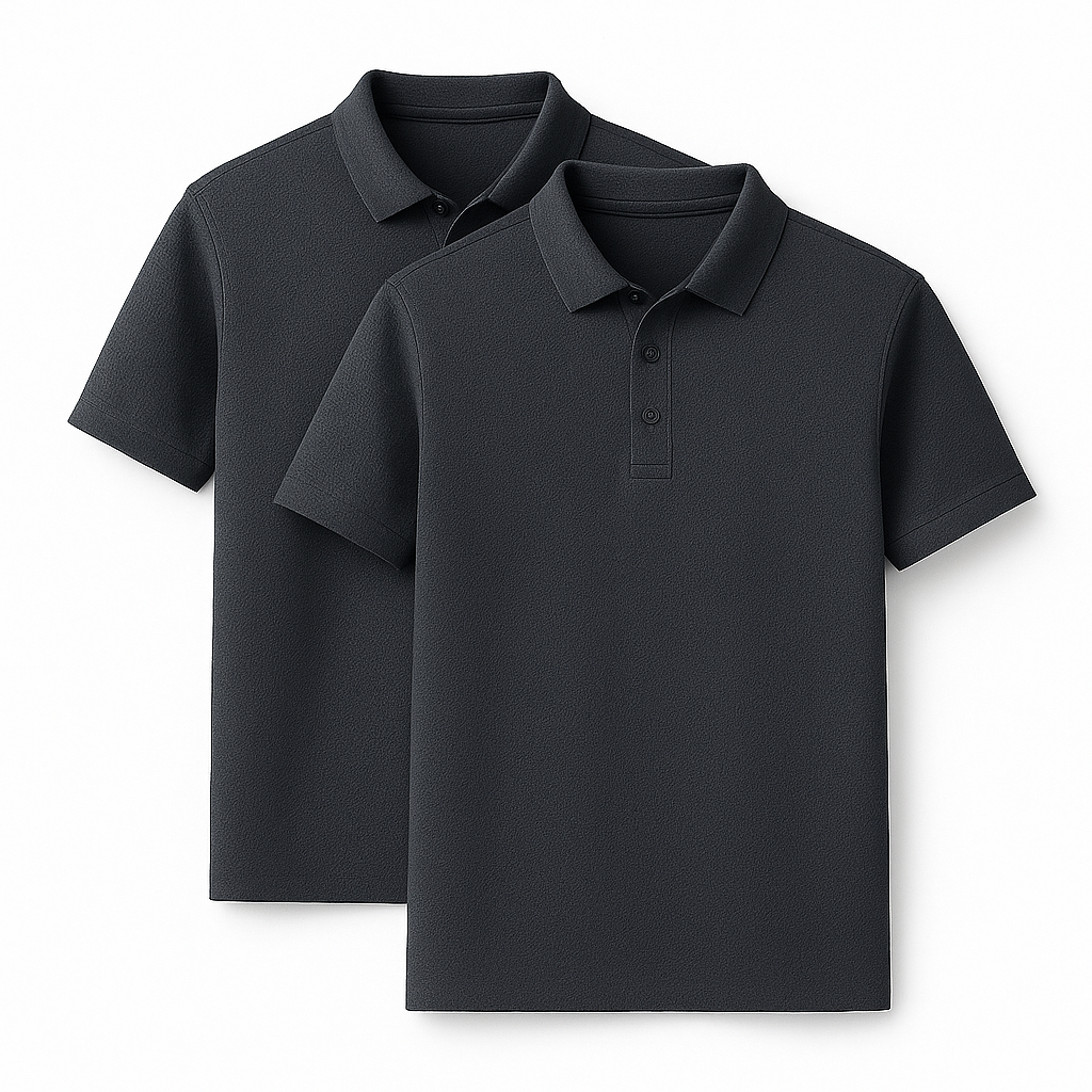 Fresh Silk Ice Polo Shirt (2-Pack + Free Watch)