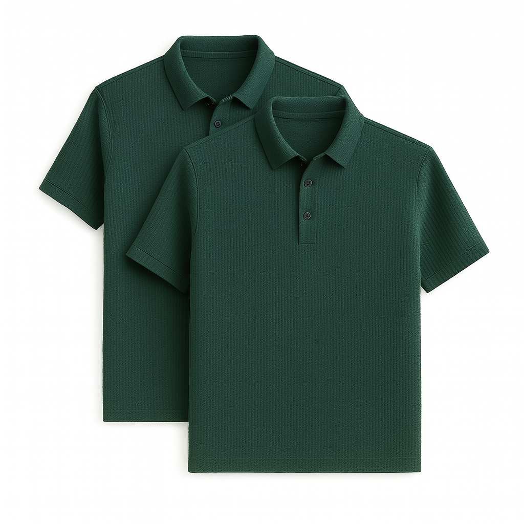 Fresh Silk Ice Polo Shirt (2-Pack + Free Watch)