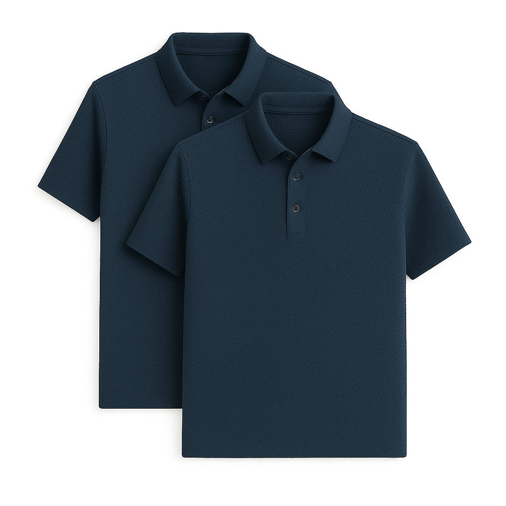 Fresh Silk Ice Polo Shirt (2-Pack + Free Watch)