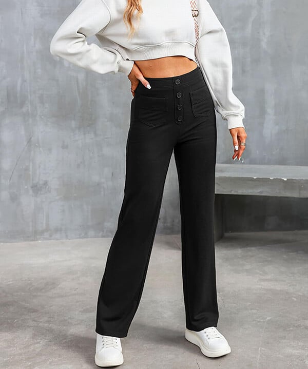 Lily™ | Pantaloni casual a vita alta