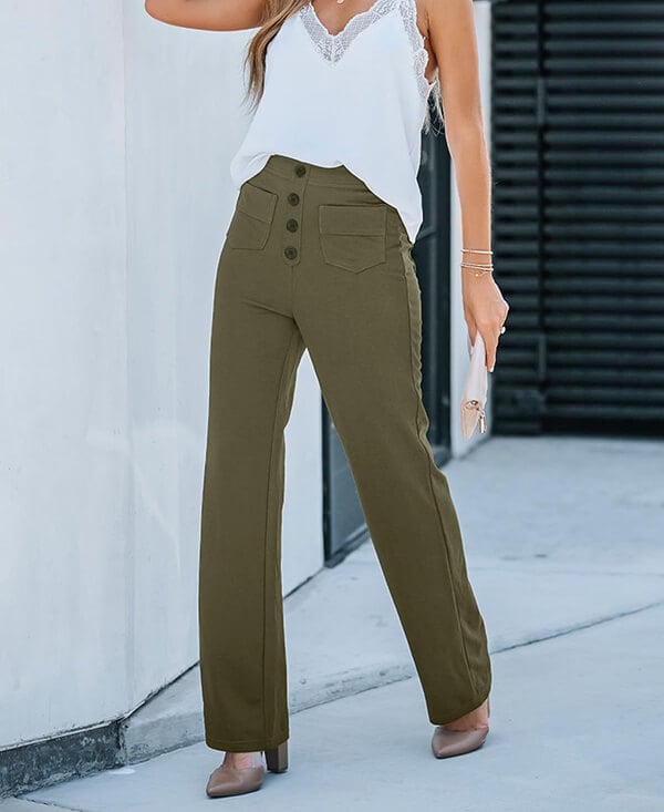 Lily™ | Pantaloni casual a vita alta