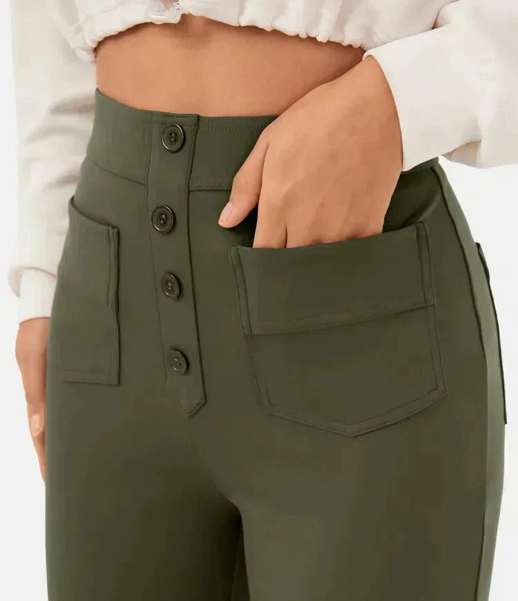 Lily™ | Pantaloni casual a vita alta